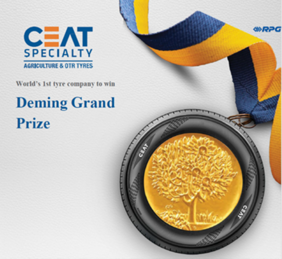 CEAT é a primeira marca de pneus do mundo a ganhar o Deming Grand Prize